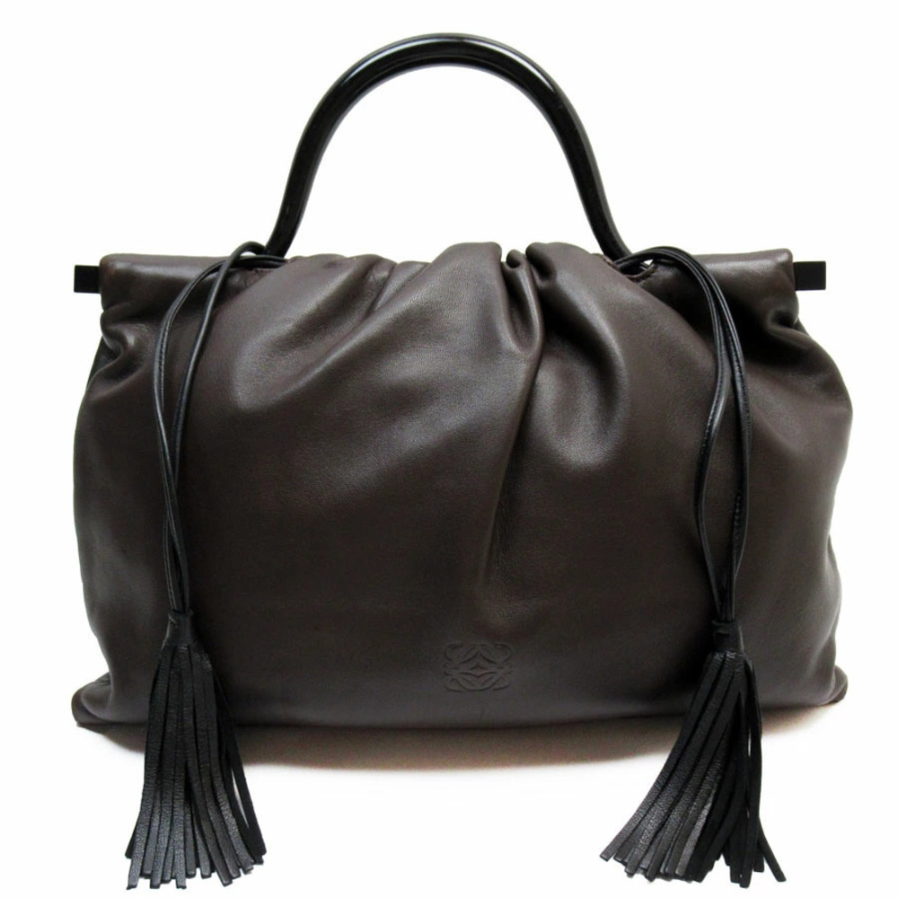 Loewe Anagram 2way Handbag leather brown black